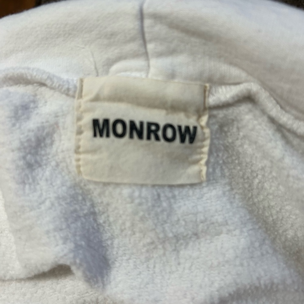 Monrow Classic White Hoodie - Picture 3 of 4